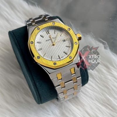 Audemars Piguet || Royal Oak || Dual Tone || Sunflower Gold White Dial