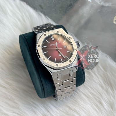 Audemars Piguet || Royal Oak || Plain Dial ||Maroon Dial