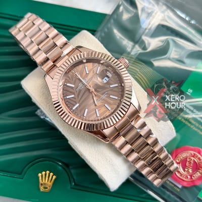 Rolex New Single Tone || 3D Dial Texture || with Brand box || Full Bronze
