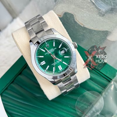 Rolex New Single Tone || Oyster Perpetual || with Brand box || Green Dial