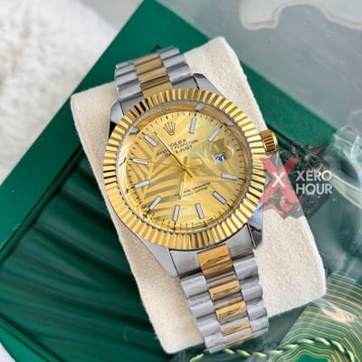 Rolex New Dual Tone || Oyster Perpetual || with Brand box || Gold dial