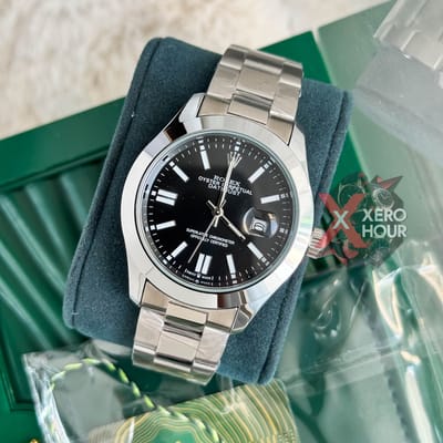 Rolex New Single Tone || Oyster Perpetual || with Brand box || Black Dial