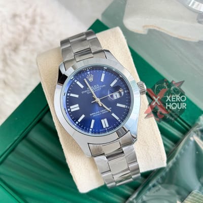 Rolex New Single Tone || Oyster Perpetual || with Brand box || Blue Dial