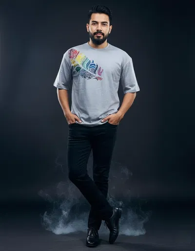 Gonji Graphic Drop Shoulder T-Shirt