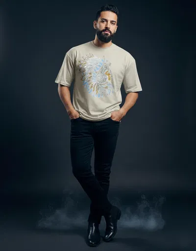 Gonji Light Graphic Drop Shoulder T-Shirt