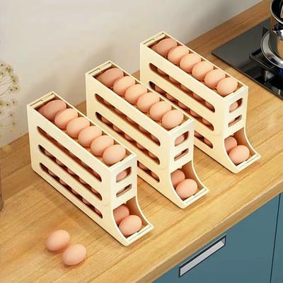 4 layer egg dispenser. ডিম রাখার আধুনিক ঝুড়ি