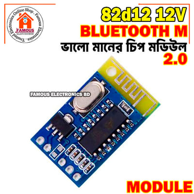 82d12 12v Digital Power Channel Amplifier 2.0 Bluetooth Speaker Module