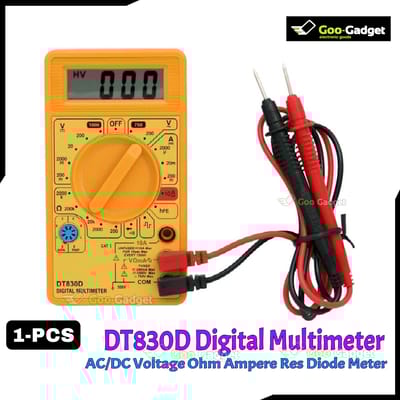 DT830D Digital Multimeter | AC/DC Voltage, Ohm, Ampere, and Diode Testing Tool for Electronics and DIY Projects
