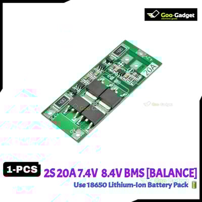 2S 20A BMS Circuit Module | 8.4V Li-Ion Battery Protection Board for 2S Lithium-Ion Battery S0319