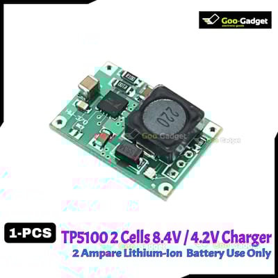 TP5100 Dual-Cell 8.4V / Single 4.2V Lithium-Ion Battery Charger Module - 2A 18650 Charging PCB with 5-18V DC Power Supply