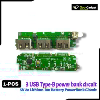 5V 2A - 3 USB Ports High-Speed Charging Circuit for 3.7V 14500 & 18650 Batteries | Lithium Battery Charger Board for DIY Power Banks