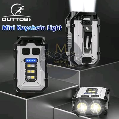 💥Outtobe Mini Keychain Light Portable Pocket Flashlight Aluminum Key Chain Lamp
