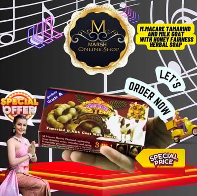 🔰👉M.MACARE Tamarind and Milk Goat with Honey Fairness Herbal Soap