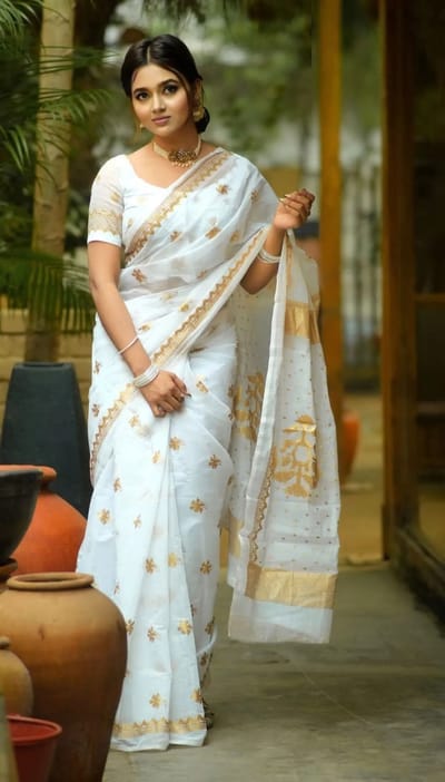 Afsan Print Sharee with Blouse Piece - Image 4