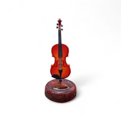 Vintage Violin Music Box Showpiece Classic Table Décor