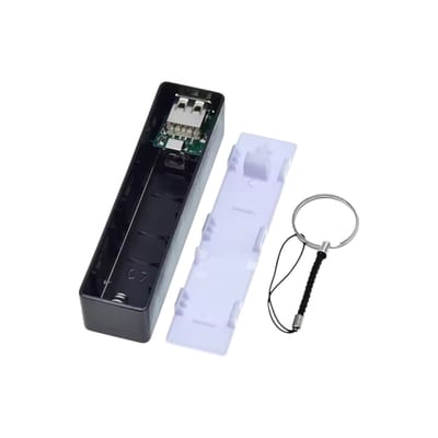 1 Slot USB Power Bank Case 18650 Battery Charger Case DIY Box with Key Chain