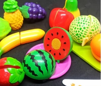 Play Food Toy cutting Fruit & Food cutter Set play Kitchen Kits early Education Toys for Girls AND BOYS 10 Pcs