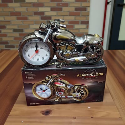 Vintage Motorbike Shape Table Clock –