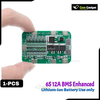 6S 12A 24V BMS Protection Board for 6-Pack 18650 Li-ion Battery Cells with Overcharge and Discharge Protection S0324