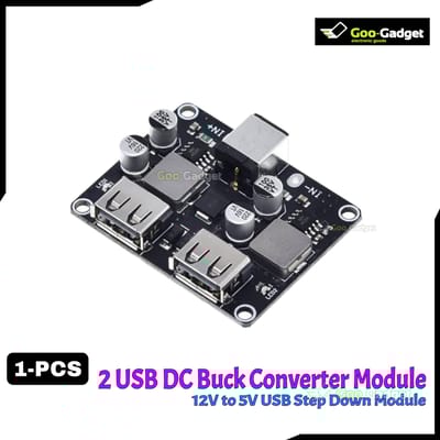 QC3.0 QC2.0 2 USB DC-DC Buck Converter Charging Step-Down Module | Fast Quick Charger Circuit Board