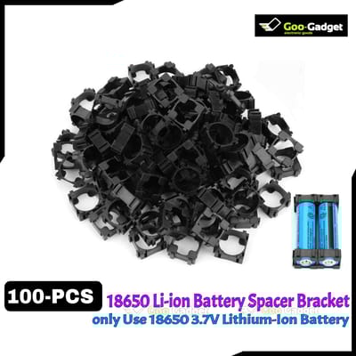 100-PCS 18650 Li-ion Battery Spacer Bracket Holder | Single-Cell Plastic Spacer