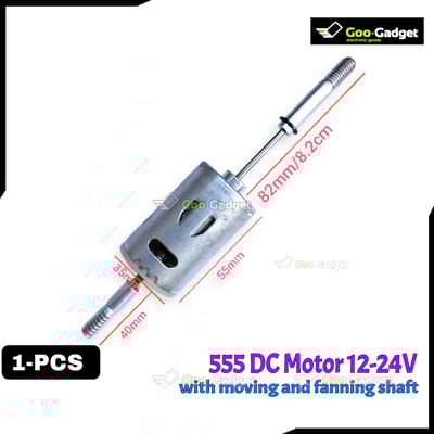 DC 12V 555 Stand Fan Motor | 555 Motor 15W Long Shaft for High-Speed Cooling and DIY Projects