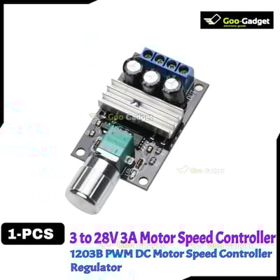 DC 80W PWM Motor Speed Controller | DC Motor Speed Regulator, 3A Motor Speed Controller, Adjustable Motor Speed Module, PWM Motor Driver S0303