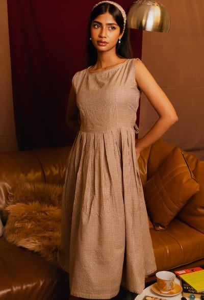 Gingham Dreams Dress+Headband - Image 3