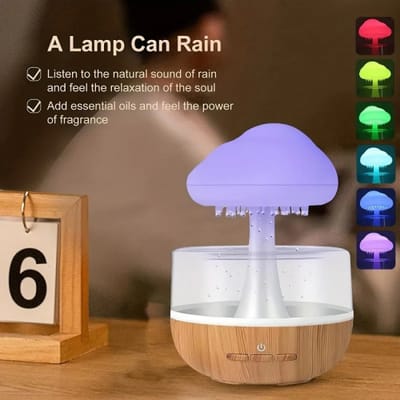 Rain Cloud Night Light Humidifier with Raining Water