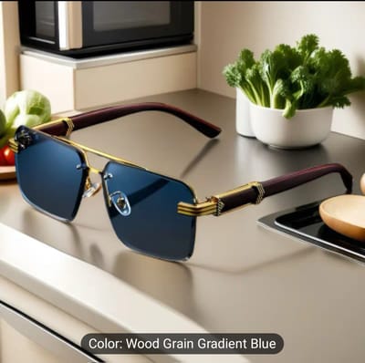 Retro Woold Grain Fashion Glasses