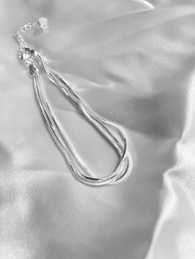 925 silver-plated snake bone bracelet - Image 2