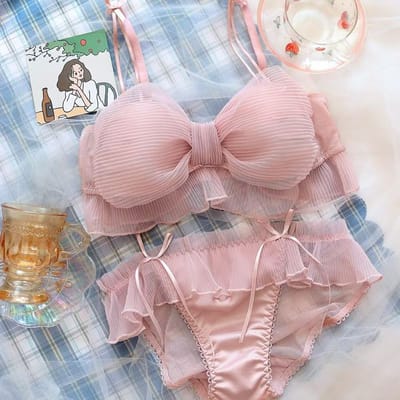 Japanese Style Mesh Lace Girl’s Bra suit Sexy for Women