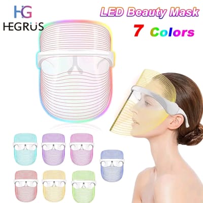 HEGRUS 7 Colors LED Photon Therapy Facial Light Face Mask