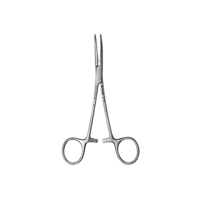 Kelly's hemostat curved