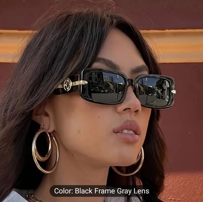 Stylish Black Square Fashion Glasses for Women