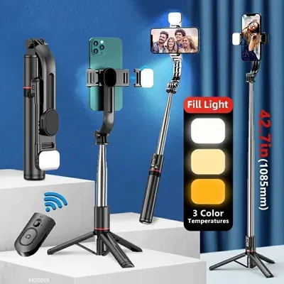 New L13D Bluetooth Selfie Stick with Double Fill Light