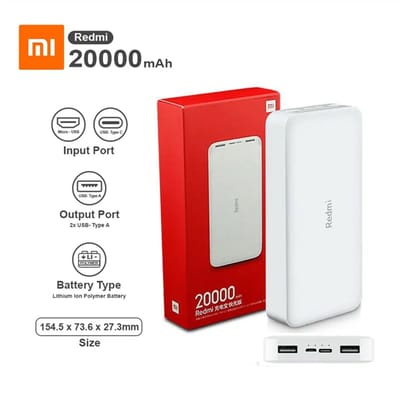 Xiaomi Redmi 20000mAh Power Bank – 18W QC3.0 Fast Charging Version