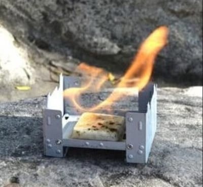 Foldable Card Type Solid Fuel Stov with 1 Pack Free Hexamine Fuel