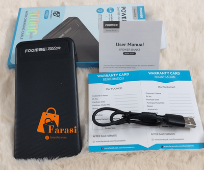 Foomee FP107 10000mAh Power Bank - Black - Image 3