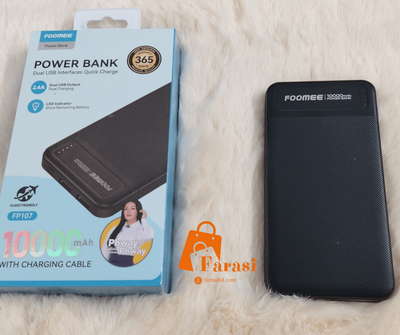 Foomee FP107 10000mAh Power Bank - Black - Image 2