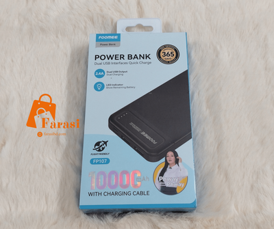 Foomee FP107 10000mAh Power Bank - Black - Image 1