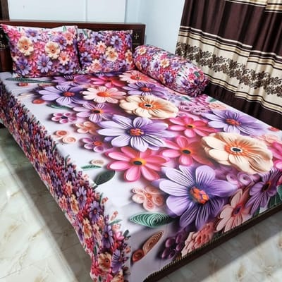 Primium 3D Bedsheet Four Piece Set - Image 8