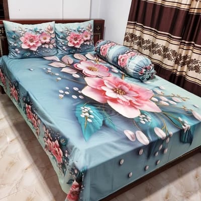 Primium 3D Bedsheet Four Piece Set - Image 12
