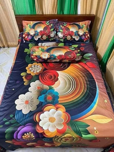 Primium 3D Bedsheet Four Piece Set - Image 25