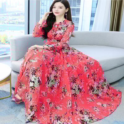 Stylish Elegant Long Gown Kurti - Image 1