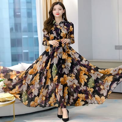 Stylish Elegant Long Gown Kurti - Image 3