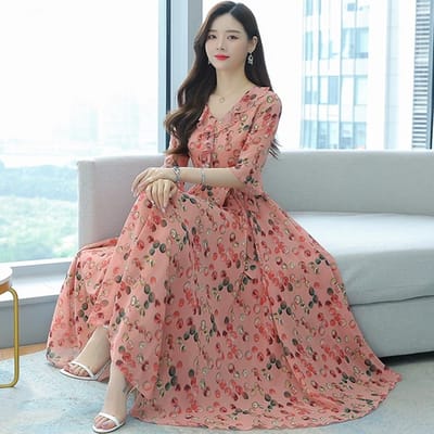 Stylish Elegant Long Gown Kurti - Image 13