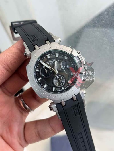 Tissot Silicon Chronograph | Sport Pattern | Black Silver | Black Dial