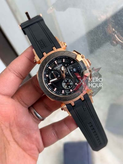 Tissot Silicon Chronograph | Sport Pattern | Black Gold | black