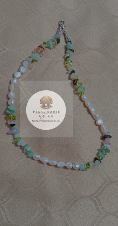 Pearl & Sea Coral Combination Neckpiece